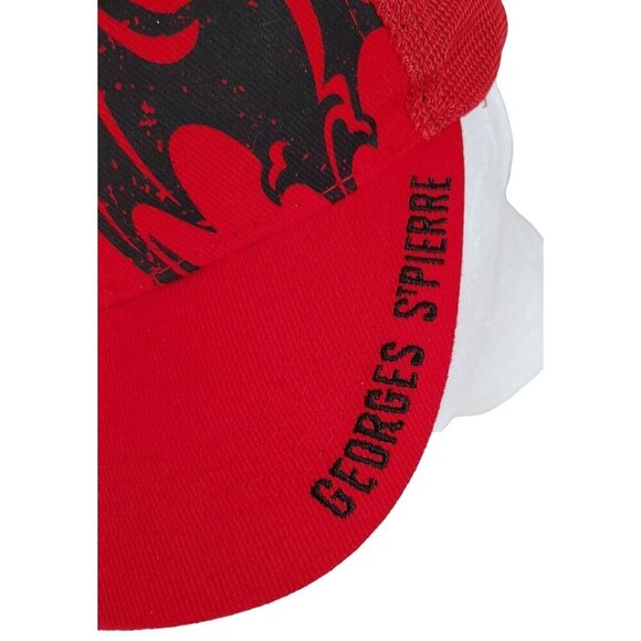 George St Pierre Bacardi Oakheart Snapback Hat Red Mesh Back Cap 2013 - Picture 3 of 9